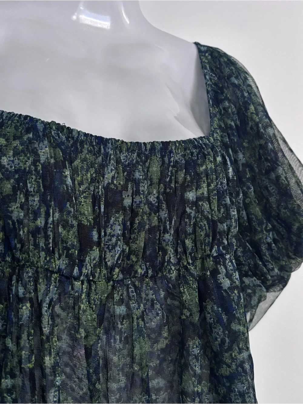 Free People | Black & Green Penelope Top
